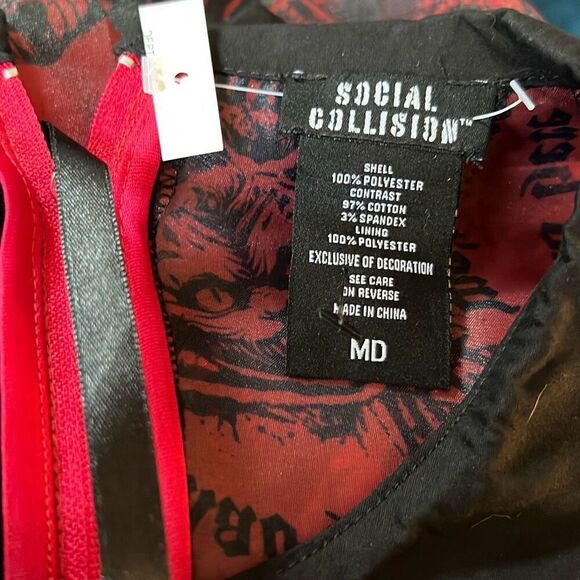 Hot Topic Social Collision Through The Looking Glass Organza Dress Size Medium - Picture 5 of 7